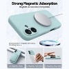 BONGEEK Compatible with iPhone 16 Plus Case, Compatible with MagSafe, Shockproof Magnetic Silicone Case ,[2 Pack Screen Protectors], Mint Green - 3 of 4