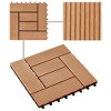 vidaXL 11 pcs Decking Tiles WPC 11.8"x11.8" 1 sqm Teak Color - 4 of 4