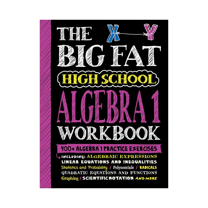 The Big Fat High School Algebra 1 Workbook - (Big Fat Notebooks) by  Workman Publishing (Paperback), 1 of 2
