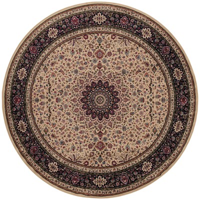 Oriental Weavers Ariana 095I8 Ivory/ Black Indoor Area Rug - 6' Round