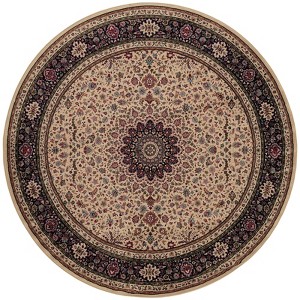 Oriental Weavers Ariana 095I8 Ivory/ Black Indoor Area Rug - 6' Round - 1 of 4