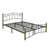 JUJABU Queen Size Metal Bed with Wavy Headboard & Footboard - 2 of 4