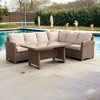 Courtyard Casual Capri 5 pc Sectional with Chow Dining and Middle Extension Chair - 2 of 4