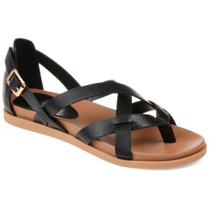 Journee Collection Womens Ziporah Gladiator Flat Sandals - 1 of 4