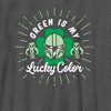 Boy's Star Wars: The Mandalorian St. Patrick's Day Din Djarin Green is my Lucky Color T-Shirt - 2 of 4