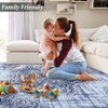 Area Rug Vintage Medallion Machine Washable Rugs Non Slip Non Shedding Distressed Printed Low Pile Foldable Carpet for Bedroom Living Room Playroom - 4 of 4