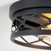 DAKAFUL 2-Light Farmhouse Flush Mount Ceiling Light-2 Pack Black - 3 of 4