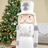 Sunnydaze Sterling the Silver Christmas Nutcracker Statue - 37" - 2 of 4