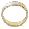 Pompeii3 Mens 14k White & Yellow Gold 6MM Wedding Band Ring Two Tone - 2 of 3