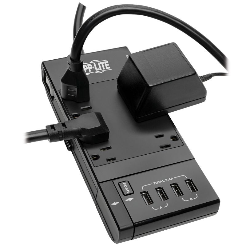 Tripp Lite Protect It!® 6-Outlet Surge Protector with 4 USB Ports, 6ft Cord, 2 of 9