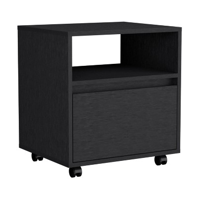 NicBex Nightstand with Drawer,Modern Side Table with Storage Space,Bedside Table for Bedroom,Living Room,Black/White