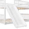 NicBex Full Bunk Bed Convertible Triple Pine Frame with Slide, Short Ladder, Long Ladder and Full Length Guardrail, No Box Spring Required - 4 of 4