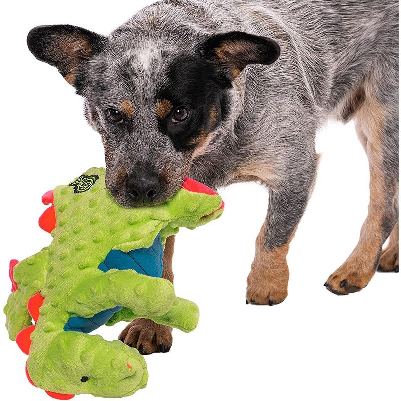 goDog Dragons Squeaker Plush Pet Toy for Dogs & Puppies, Soft & Durable, Tough & Chew Resistant, Reinforced Seams, 2 of 6