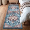 Vintage Area Rugs Washable Floral Carpet Non Slip Non Shedding Ultra Thin Floor Cover Foldable Oriental Indoor Mat for Bedroom Living Room - 2 of 4