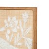 Olivia & May Set of 2 Wood Bird Wall Decors with White Painted Floral Patterns Brown: Fir Craftsmanship, Vertical Hang, Animal Art - 3 of 4