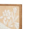 Olivia & May Set of 2 Wood Bird Wall Decors with White Painted Floral Patterns Brown: Fir Craftsmanship, Vertical Hang, Animal Art - image 3 of 4