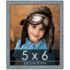 PosterPalooza | Photo Size Textured Blue Picture Frame - UV Acrylic, Foam Board Backing, Hanging Hardware - 2 of 4