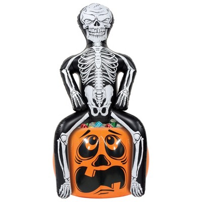 Beistle Inflatable Skeleton Party Pooper Cooler, 25.5"W x 3' 11.5"H, (1/Pkg) Multicolored