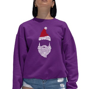 LA Pop Art Women's Word Art Crewneck Sweatshirt - Santa Claus - 1 of 4