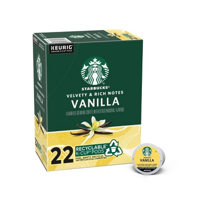 Starbucks Flavored Coffee K-Cup Coffee Pods — Vanilla Medium Roast for Keurig Brewers — 1 box (22 pods)