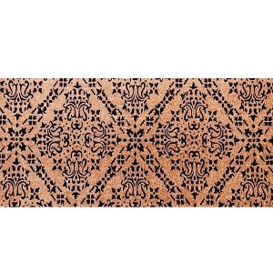 Briarwood Lane Everyday Coir Doormat 60x24 Black Damask Extra Large Coir Doormat - 1 of 3