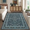 Area Rugs for Living Room Non Slip Non Sedding Machine Washable Rug Vintage Floral Medallion Low Pile Foldable Carpet for Bedroom Dining Room - 2 of 4