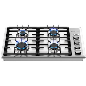 GASLAND Pro GH2304SS 30-Inch 4-Burner Built-in Side Knob Control Gas Cooktop, NG/LPG Convertible, Stainless Steel - 1 of 4