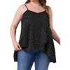 Agnes Orinda Women's Plus Size Spaghetti Straps Polka Dots Camisole Loose Flowy Summer Tank Tops - 2 of 4