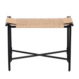 Ridstar Hand-Woven Paper Rope Ottomans For Entryway, Living Room, Bedroom & Office-Natural - 1 of 4