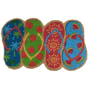 Briarwood Lane Coir Doormat 30x18 Flip Flops Summer Natural Fiber For Summer Coir Doormat - 1 of 2