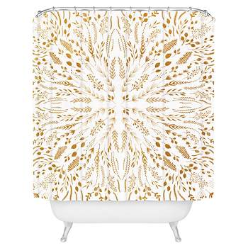 Iveta Abolina Maze V2 Shower Curtain Beige - Deny Designs