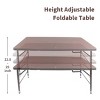 GlasFlength Folding Tables Adventure Ready Folding Table Rugged Design for Outdoor Events and Compact Living, Brown, 49.21"*24"*29" - 3 of 4