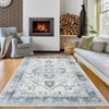 COZONY Washable Area Rug Runner Non Slip Low Pile Carpet Mat, Vintage Distressed Floor Mat for Living Room and Bedroom - 4 of 4