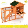 Tangkula Wooden Chicken Coop Outdoor & Indoor Small Rabbit Hutch w/ Run - 4 of 4