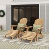 WestinTrends Tuscany HIPS Outdoor Patio Folding Adirondack Chairs with Ottomans (4-Piece Conversation Set) - 2 of 4