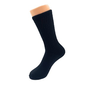 Long Cotton Crew Socks for Women – 3 Pairs, Cushioned Sole, Breathable & Comfortable Mid-Calf Socks, Size 9-11 - 1 of 1