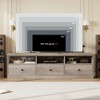 Homhougo TV Stand for TVs up to 75" Grey - 3 of 4