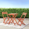 Solhome Marco Reddish Brown Balcony Wood Bistro Set - image 2 of 4