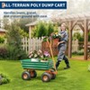 600LB Capacity All-Terrain Yard Wagon – Heavy Duty Utility Cart with Quick-Dump & Adjustable Handle, Perfect for Hauling Soil, Gardening Tools - 2 of 4