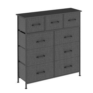 BestMassage 5/8/9-Drawer Fabric Dresser with Wood Top Versatile Storage Cabinet Organizer with Steel Frame - 1 of 4