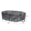 Summerset Shield Oval/Rectangle Table Chair Cover Ultimate Protection for Your Outdoor Furniture Mercury - 2 of 4