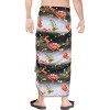 LA LEELA Men's Christmas Tree Bath Trunk Swimsuit Vacation Xmas Party Gifts Sarong Holiday Pareo Beach Wrap One Size Black - 4 of 4