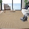 Modern Rainbow Easy Jute Area Rugs, Washable Natural Contemporary Indoor Outdoor Carpet for Living Room Bedroom Office Farmhouse Patio Backyard RV - 4 of 4