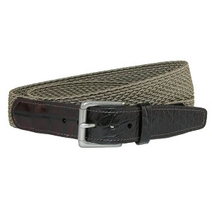 CrookhornDavis Men's Hampton Stretch Belt with Croc Print Tabs - 1 of 3