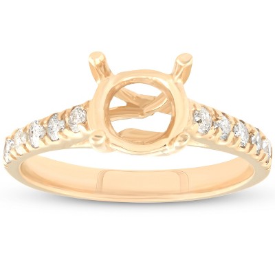 Pompeii3 Diamond Semi Mount Engagement Setting Mounting 14K Ring