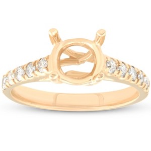 Pompeii3 Diamond Semi Mount Engagement Setting Mounting 14K Ring - 1 of 4