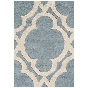 Chatham CHT762 Hand Tufted Accent Rug Blue / Ivory 3' X 5' - Safavieh. - 1 of 3