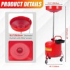 Waste Oil Drain Tank , Air Operated Fluid Transfer Container with Toolbox & Wheels - 3 of 4