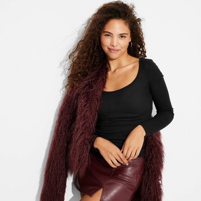 Women's Long Sleeve Scoop Neck T-Shirt - Wild Fable™