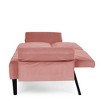 NicBex Folding Sofa Bed Convertible Velvet Sofa Bed with Adjustable Armrests Stripe Pattern Design 3 Seat - image 2 of 4